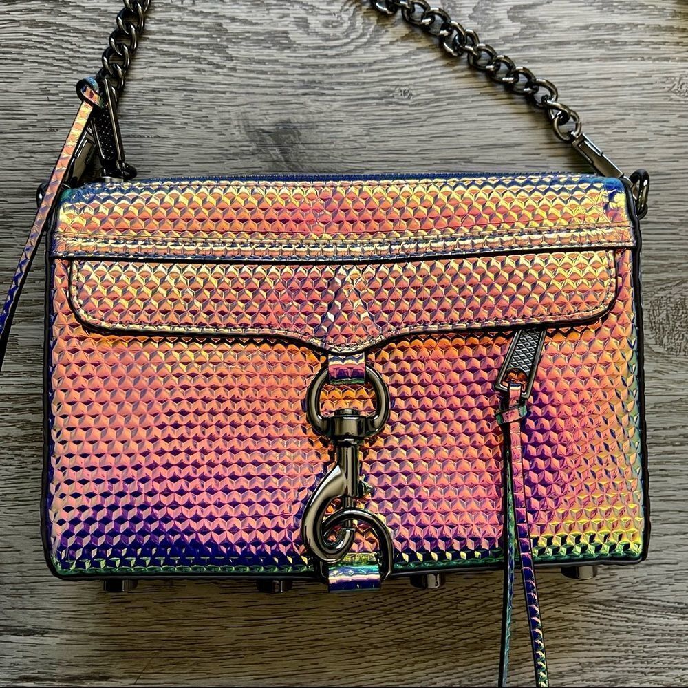 Rebecca Minkoff Mini M.A.C. Crossbody Bag in Hologram - Picture 2 of 16